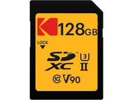 KODAK 128GB UHS-II U3 V90 SD Card  285/254